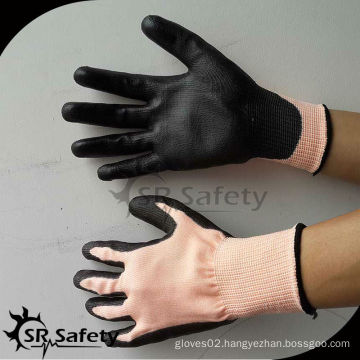 SRSAFETY glove PU coated gloves cut resistant grade 5